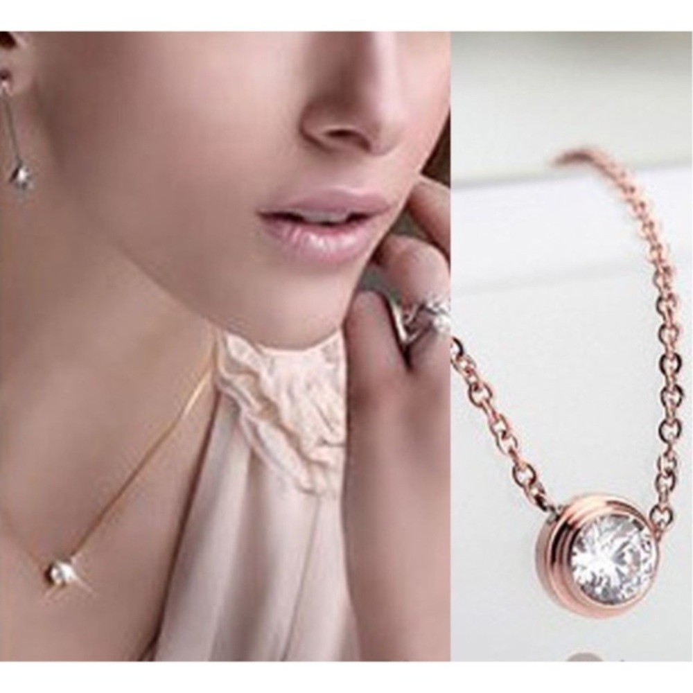 18k Rose Gold and CZ Diamond💎Choker